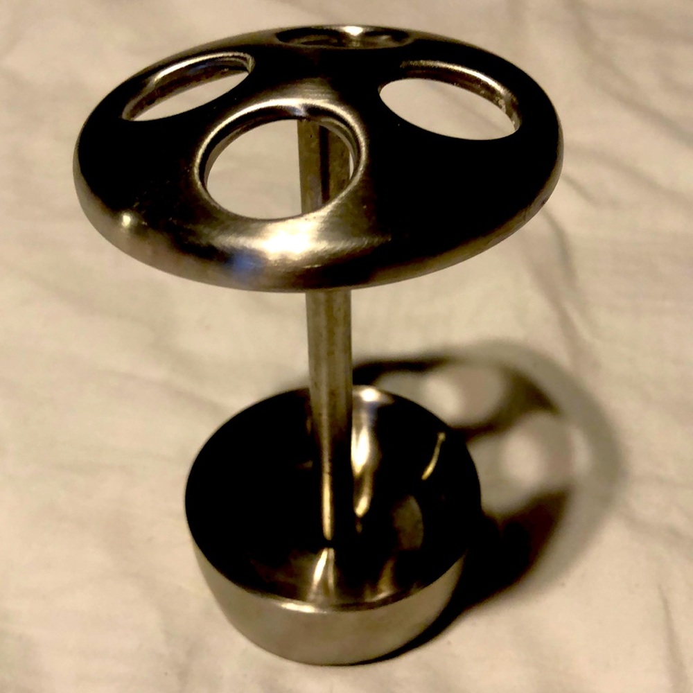Stainless steel toothbrush holder